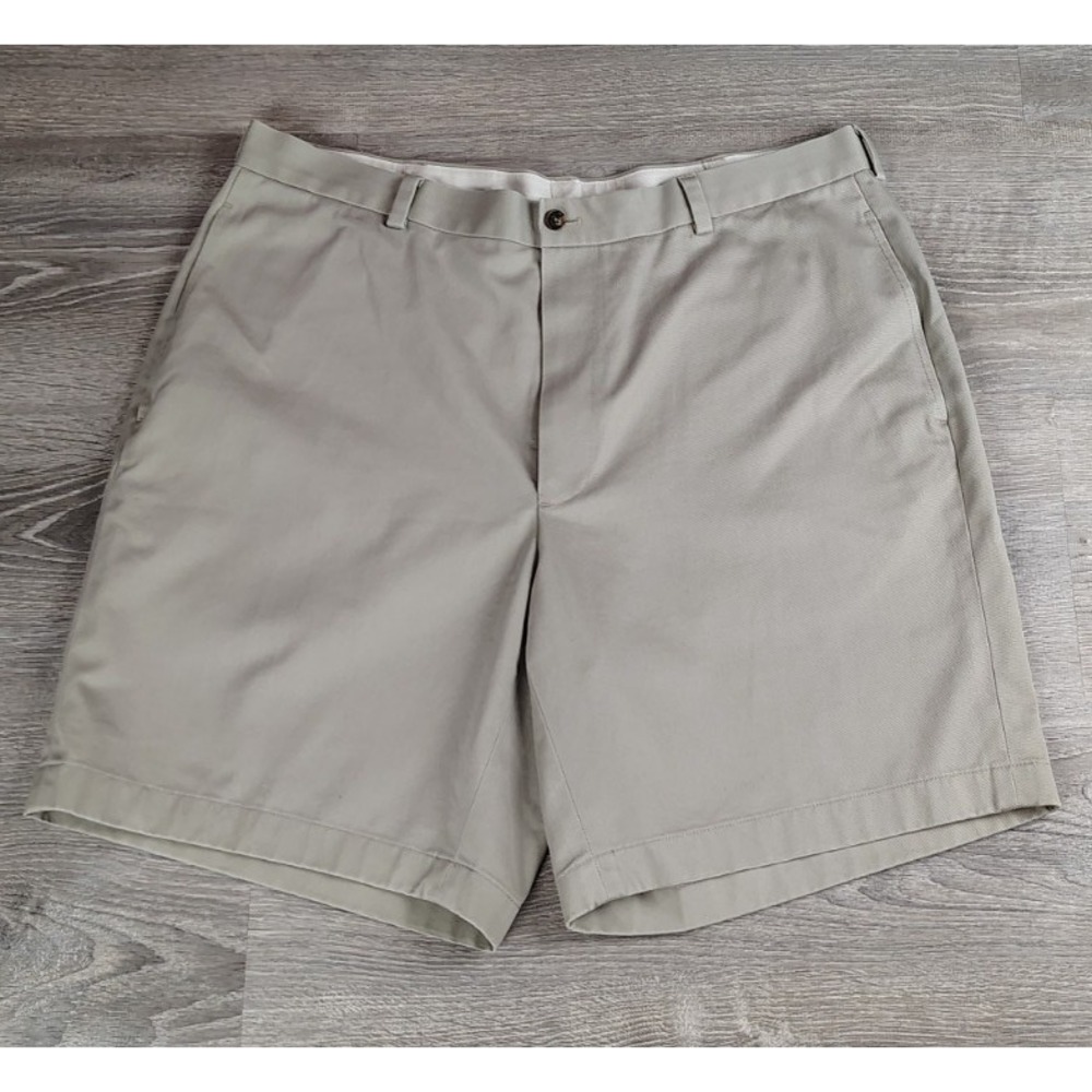 Brooks Brothers 346 Advantage Chino Shorts Men's 38 Khaki Flat Front Cotton‎